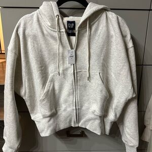GAP Vintage Soft Wedge Zip Hoodie Oversized Fit Size XS BNWT